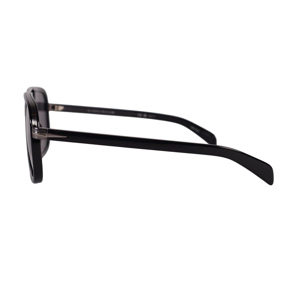 David Beckham Mens Modern Aviator Polarized Sunglasses-Black/Dark Ruthenium-NWT - Picture 3 of 9